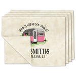 Camper Double-Sided Linen Placemat - Set of 4 w/ Name or Text