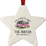 Camper Metal Star Ornament - Double Sided w/ Name or Text