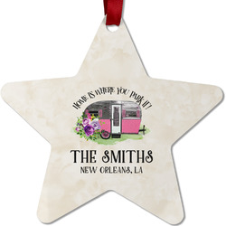 Camper Metal Star Ornament - Double Sided w/ Name or Text