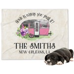 Camper Dog Blanket - Large (Personalized)