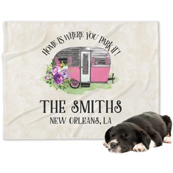 Camper Dog Blanket - Regular (Personalized)