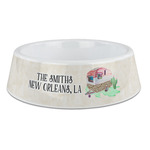 Camper Plastic Dog Bowl - Large (Personalized)