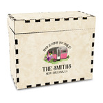 Camper Wood Recipe Box - Full Color Print (Personalized)