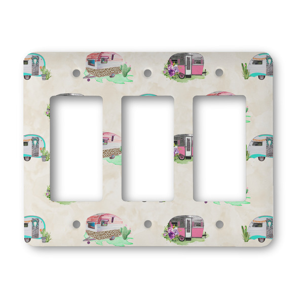 Custom Camper Rocker Style Light Switch Cover - Three Switch