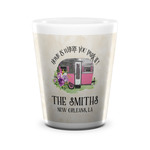 Camper Ceramic Shot Glass - 1.5 oz - White - Set of 4 (Personalized)