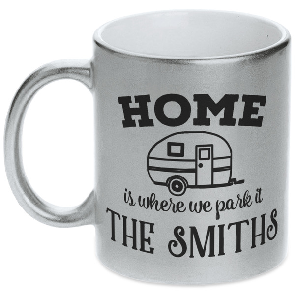 Custom Camper Metallic Silver Mug (Personalized)