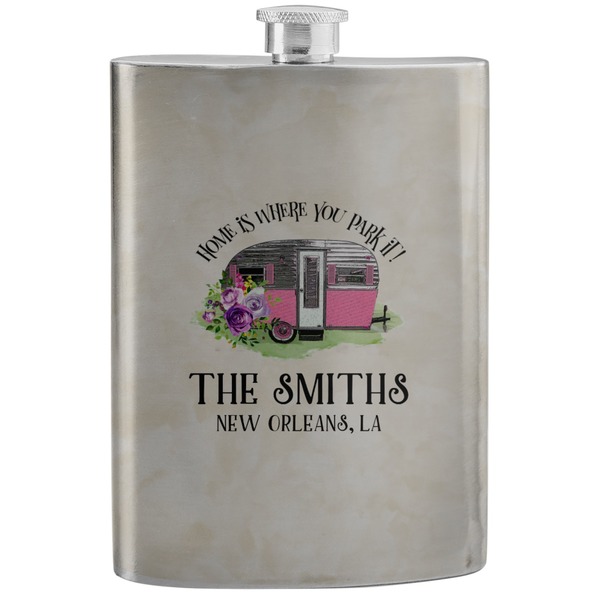 Custom Camper Stainless Steel Flask (Personalized)