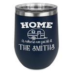 Camper Stemless Stainless Steel Wine Tumbler - Navy - Single Sided (Personalized)
