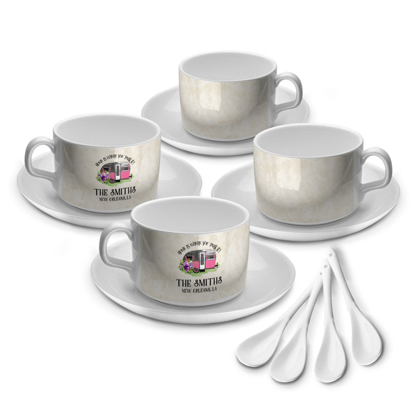 Custom Camper Tea Cup - Set of 4 (Personalized)