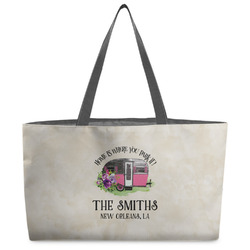 Camper Beach Totes Bag - w/ Black Handles (Personalized)