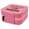 Camper Travel Jewelry Boxes - Leather - Pink - View from Rear