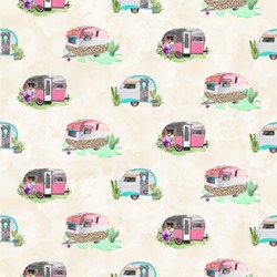 Camper Wallpaper & Surface Covering (Water Activated 24"x 24" Sample)