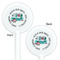 Camper White Plastic 5.5" Stir Stick - Double Sided - Round - Front & Back