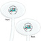 Camper White Plastic 7" Stir Stick - Double Sided - Oval - Front & Back