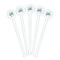 Camper White Plastic 7" Stir Stick - Round - Fan View