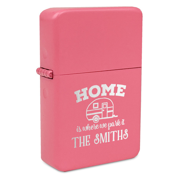 Custom Camper Windproof Lighter - Pink - Single Sided (Personalized)