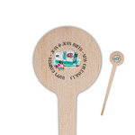 Camper 4" Round Wooden Food Picks - Double Sided (Personalized)