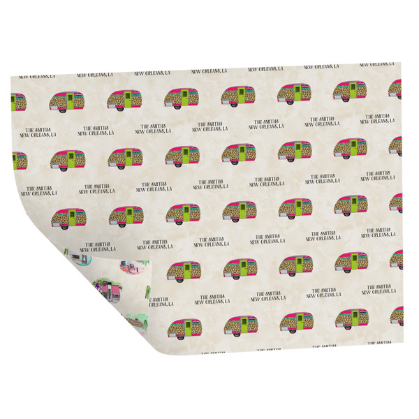 Custom Camper Wrapping Paper Sheets - Double-Sided - 20" x 28" (Personalized)