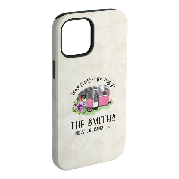 Custom Camper iPhone Case - Rubber Lined - iPhone 15 Plus (Personalized)