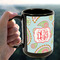 Blue Paisley 15oz. Black Mug - LIFESTYLE