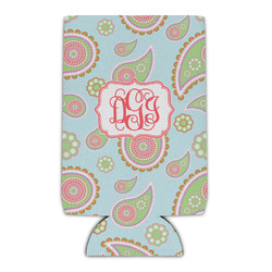 Blue Paisley Can Cooler (16 oz) (Personalized)