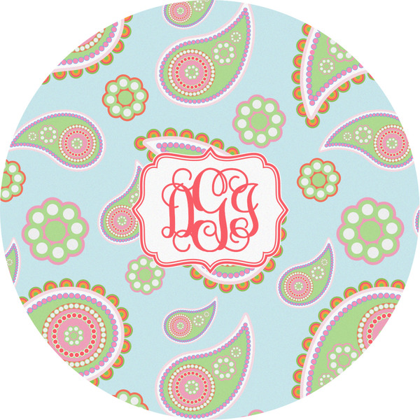 Custom Blue Paisley Multipurpose Round Labels - 2" (Personalized)