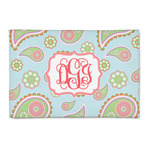 Blue Paisley Patio Rug (Personalized)