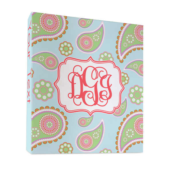 Custom Blue Paisley 3 Ring Binder - Full Wrap - 1" (Personalized)