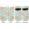 Blue Paisley Adult Ankle Socks - Double Pair - Front and Back - Apvl