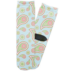 Blue Paisley Adult Crew Socks