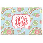 Blue Paisley Woven Mat (Personalized)