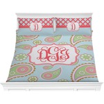 Blue Paisley Comforter Set - King (Personalized)