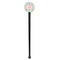 Blue Paisley Black Plastic 7" Stir Stick - Round - Single Stick