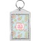 Blue Paisley Bling Keychain (Personalized)