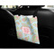 Blue Paisley Car Bag - In Use