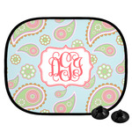 Blue Paisley Car Side Window Sun Shade (Personalized)