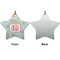 Blue Paisley Ceramic Flat Ornament - Star Front & Back (APPROVAL)