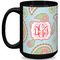 Blue Paisley Coffee Mug - 15 oz - Black Full