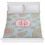 Blue Paisley Comforter - Full / Queen (Personalized)