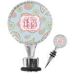 Blue Paisley Wine Bottle Stopper (Personalized)