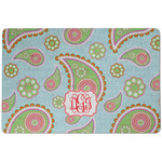 Blue Paisley Dog Food Mat w/ Monogram