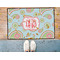 Blue Paisley Door Mat - LIFESTYLE (Med)