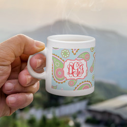 Blue Paisley Single Shot Espresso Cup - Single (Personalized)