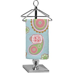 Blue Paisley Finger Tip Towel - Full Print (Personalized)