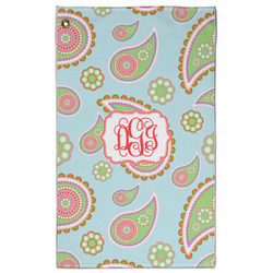 Blue Paisley Golf Towel - Poly-Cotton Blend w/ Monograms