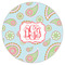 Blue Paisley Icing Circle - XSmall - Single