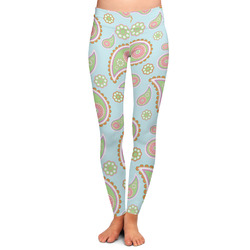 Blue Paisley Ladies Leggings - Extra Large