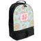 Blue Paisley Large Backpack - Black - Angled View