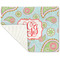 Blue Paisley Linen Placemat - Folded Corner (single side)