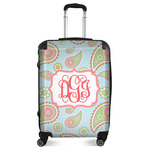 Blue Paisley Suitcase - 24" Medium - Checked (Personalized)